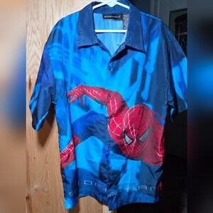Vtg Blue Spider-Man 2 Graphic Shirt 8/10 Kids